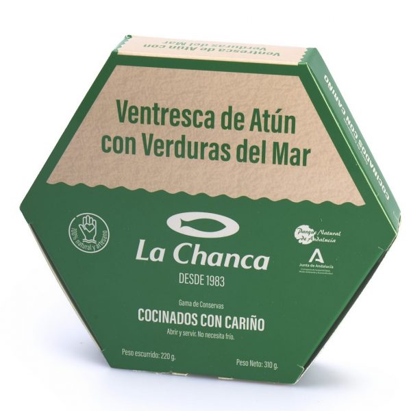 Ventresca de atún con verduras de mar: gama Cocinados con Cariño