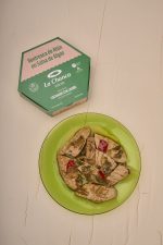 Plato de ventresca de atún en salsa de algas