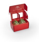 Estuche regalo rojo "Latido" con 2 tarros de conserva La Chanca