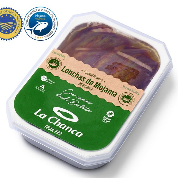 Bandeja de Mojama de Barbate en Lonchas con sello IGP