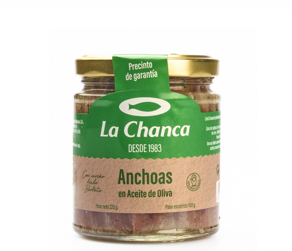 Tarro de anchoa en aceite de oliva