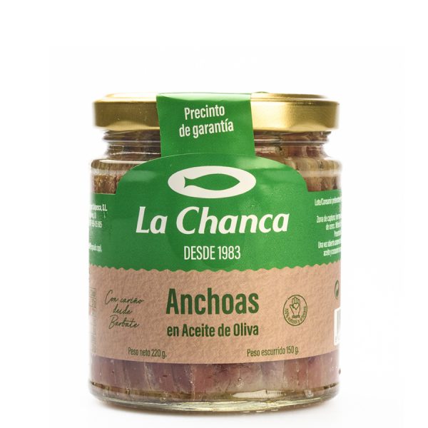 Tarro de anchoa en aceite de oliva