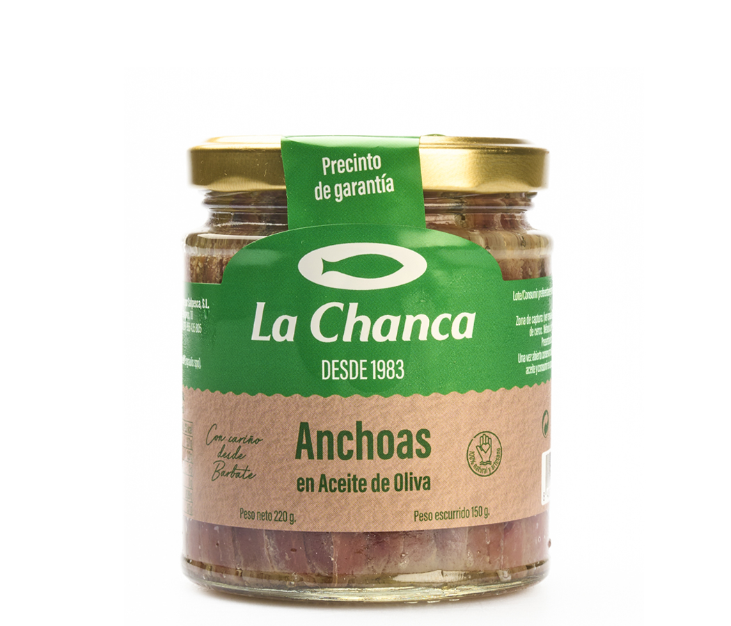 anchoa en aceite 220 Tarro de anchoa en aceite de oliva