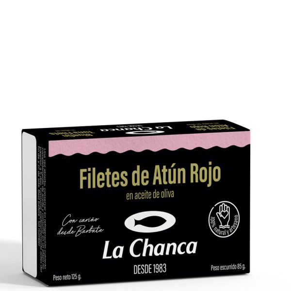 Estuche negro filetes de atun rojo La Chanca