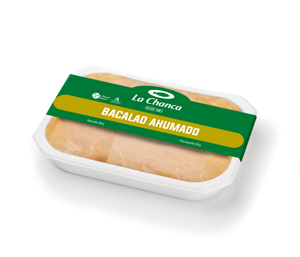 bacalao 350 Bandeja mediana bacalao ahumado en aceite