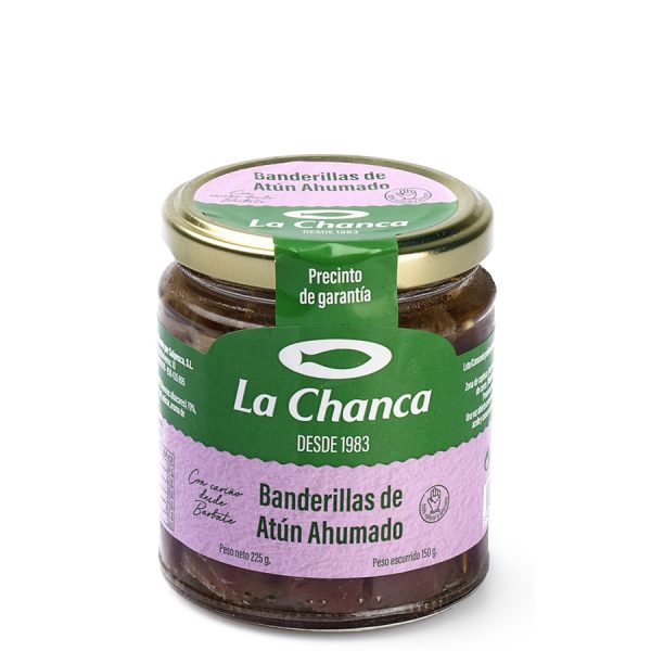 Tarro de banderillas de atun ahumado y queso