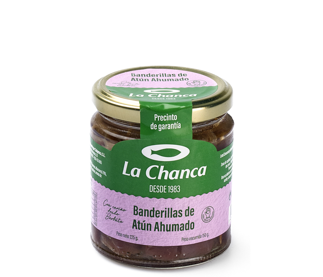 banderilla atun 225 Tarro de banderillas de atun ahumado y queso