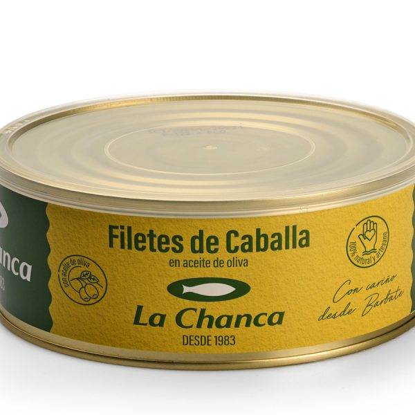 Lata 1kg filetes de caballa en aceite de oliva