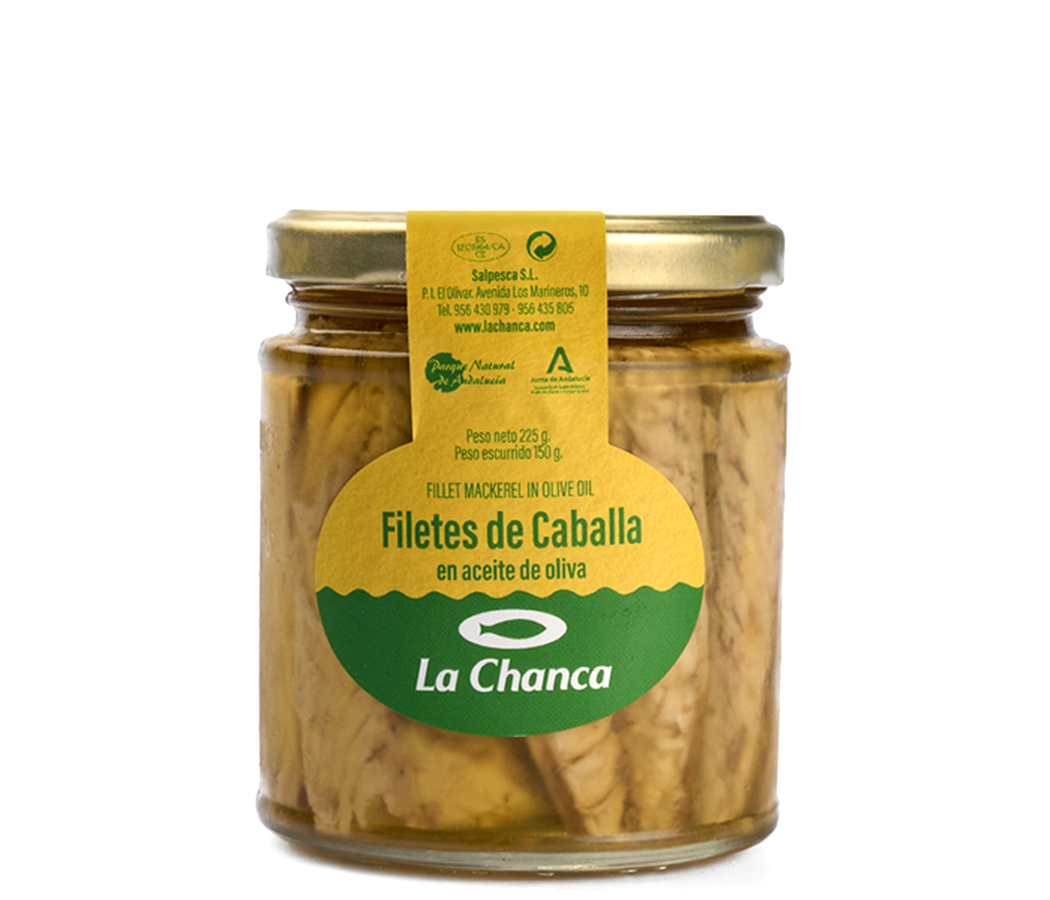 caballa 225 Tarro 225g filetes de caballa en aceite de oliva