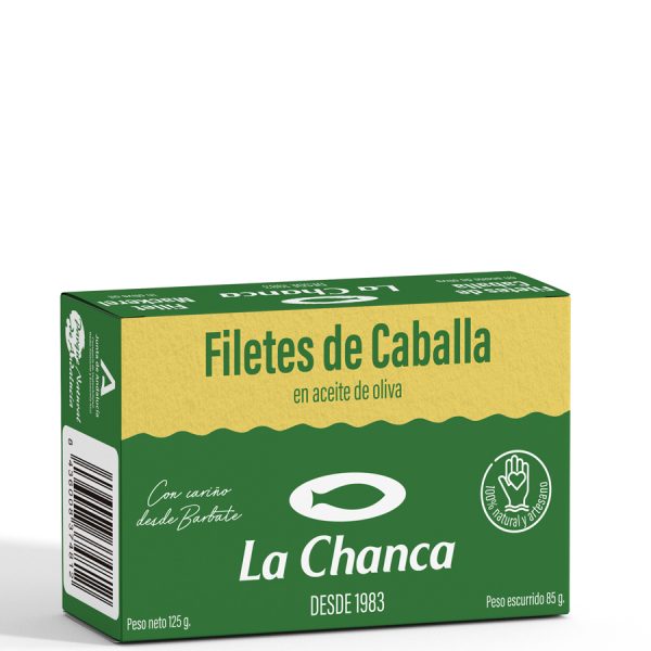 Estuche 125g de filetes de caballa en aceite de oliva La Chanca