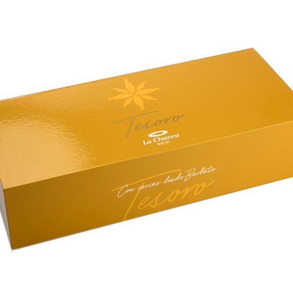 Caja "Tesoro" amarilla cerrada