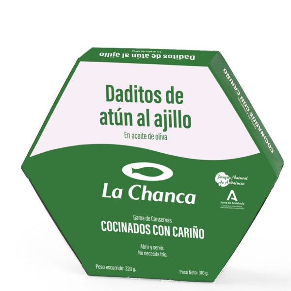 Daditos de atún al ajillo La Chanca: gama Cocinados con Cariño