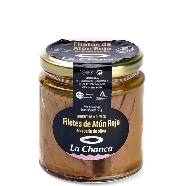 Tarro 225g filetes de atun rojo en aceite de oliva La Chanca