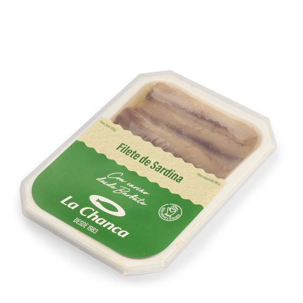 Bandeja pequeña filetes de sardina