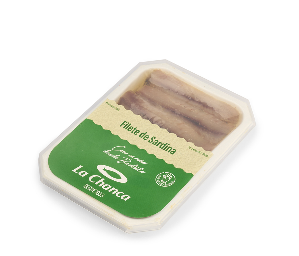 filetes sardina 175 Bandeja pequeña filetes de sardina