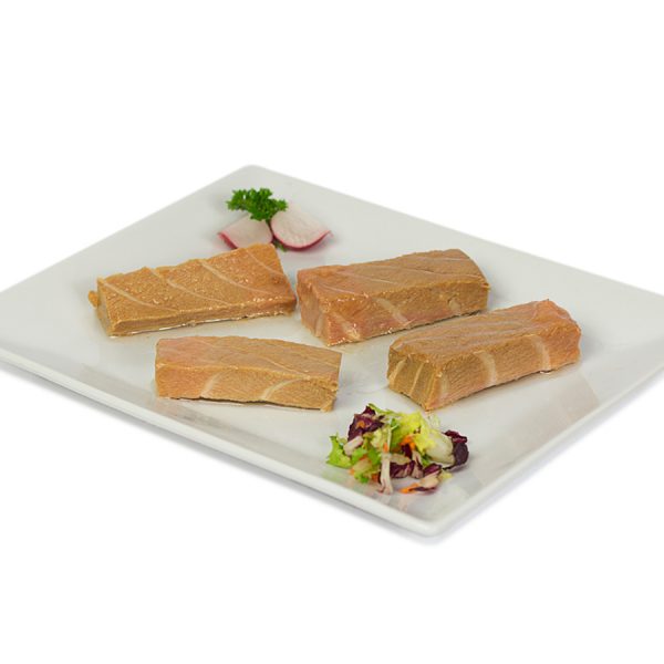 Plato con lomos de atún La Chanca