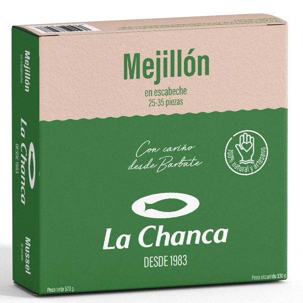 Estuche 25-35piezas mejillon en escabeche La Chanca