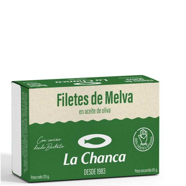 Estuche pequeño de filetes de melva en aceite de oliva La Chanca