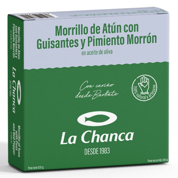 Estuche 500 morrillo de atun con guisantes y pimiento morrón