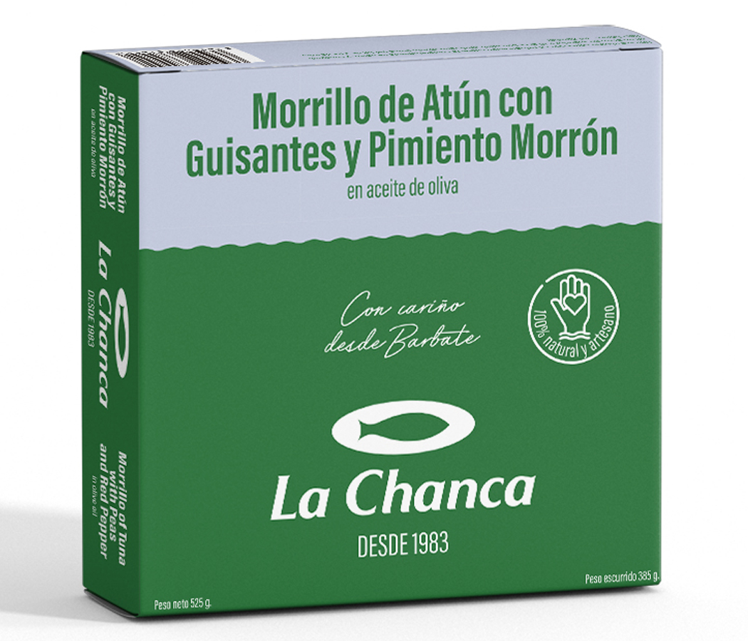 morrillo 550 Estuche 500 morrillo de atun con guisantes y pimiento morrón