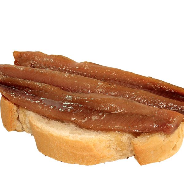 Tosta de anchoas en aceite de oliva