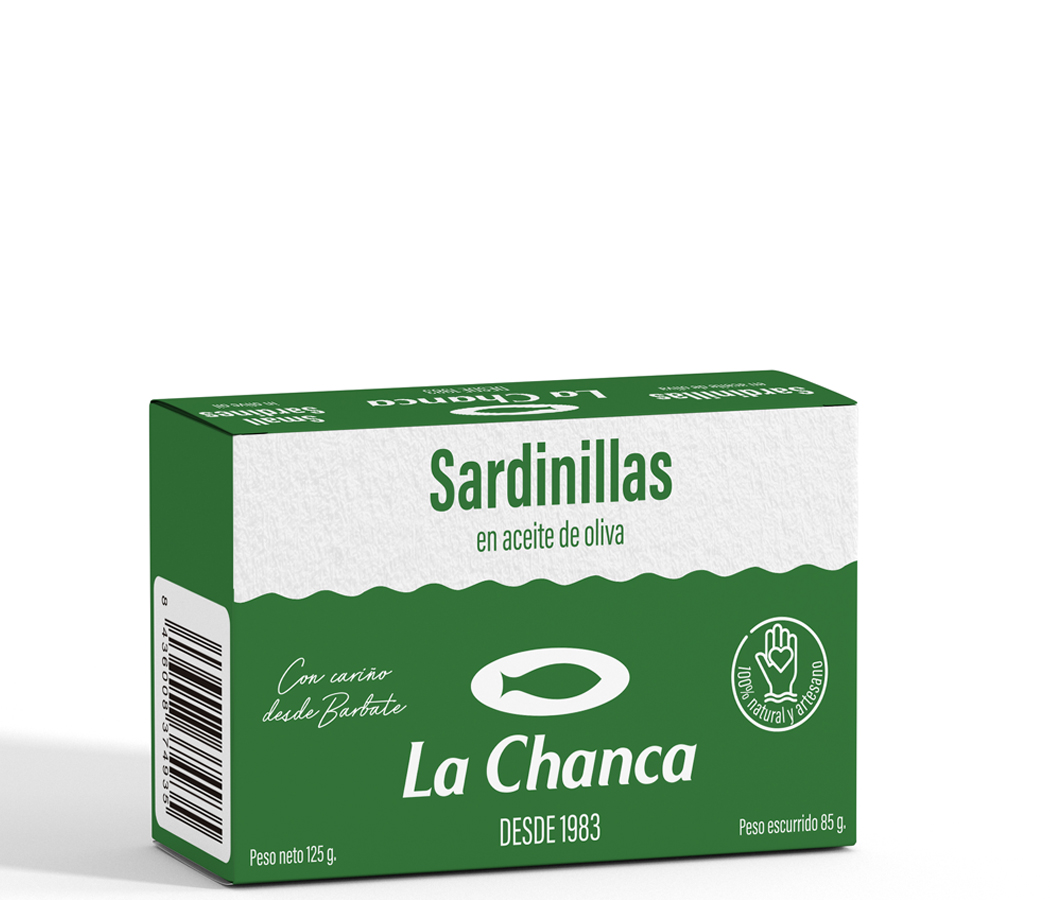 sardinilla125 Estuche 125g sardinillas en aceite de oliva La Chanca