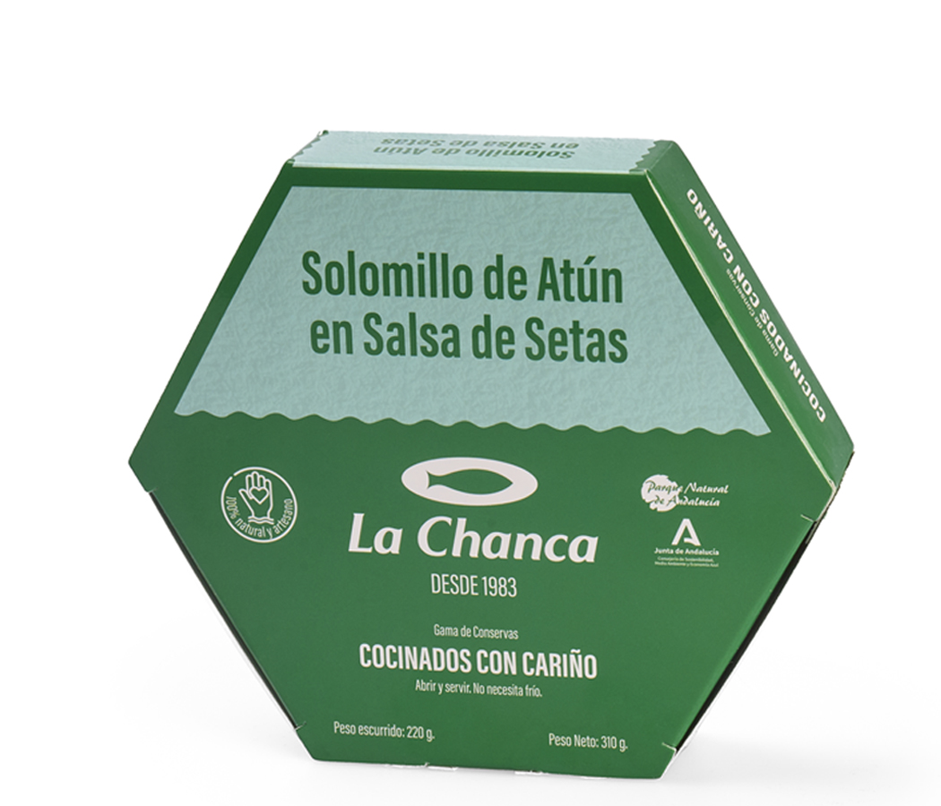 setas Estuche Solomillo de atun en salsa de setas: gama Cocinados con Cariño