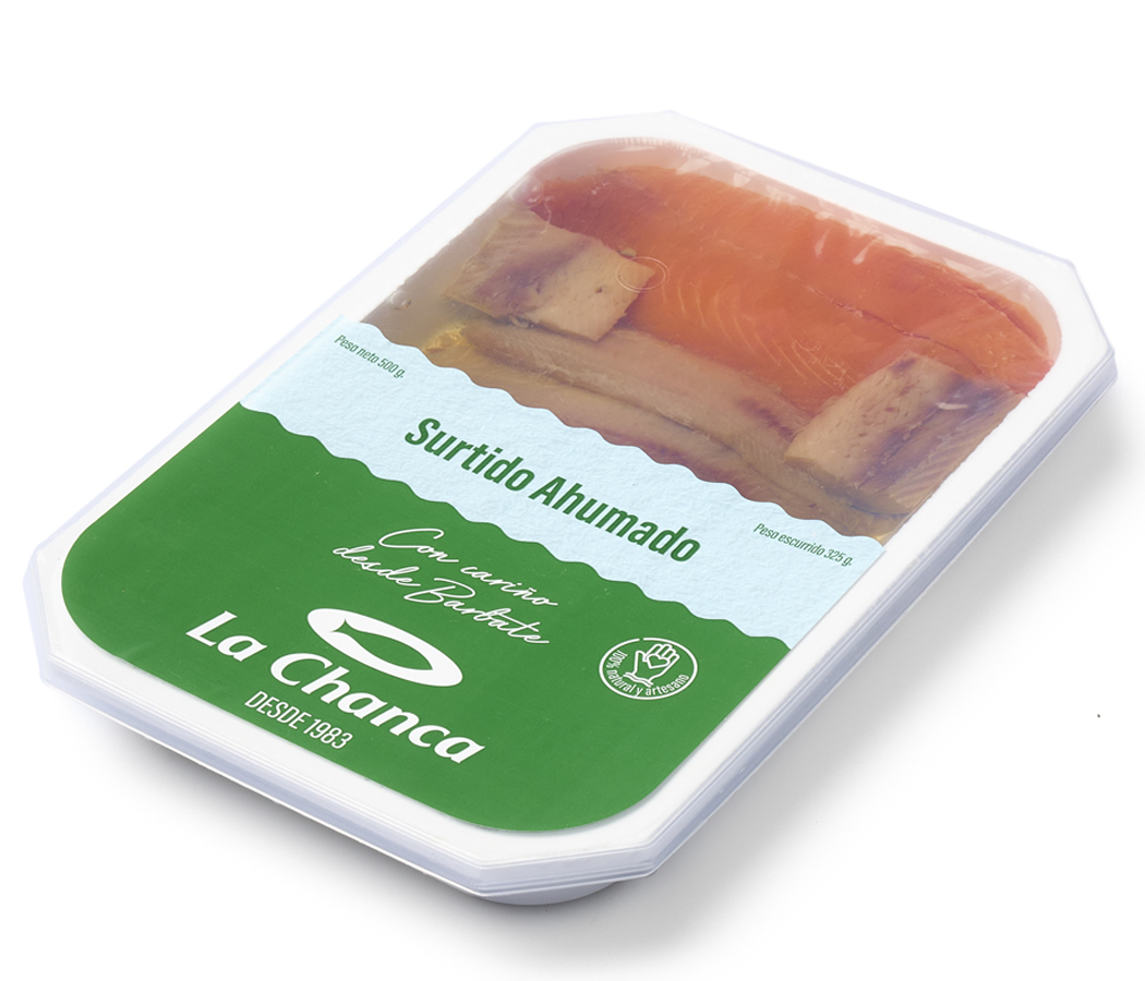surtido ahumado Bandeja surtido ahumado con bacalao, palometa, sardina y arencon