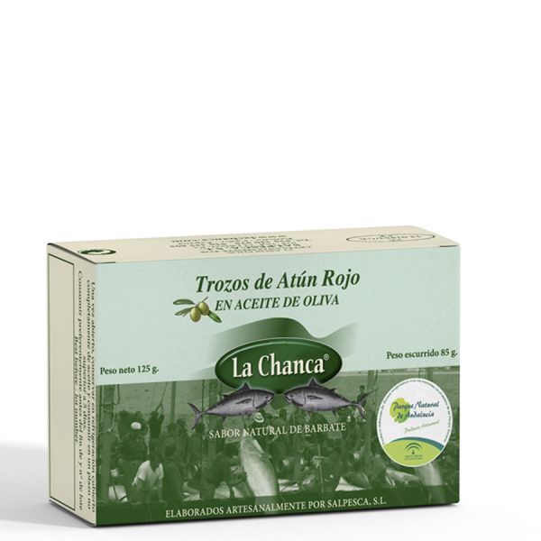 Estuche 125g trozos de atun rojo en aceite de oliva