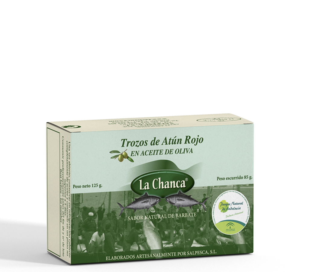 trozo atun rojo Estuche 125g trozos de atun rojo en aceite de oliva