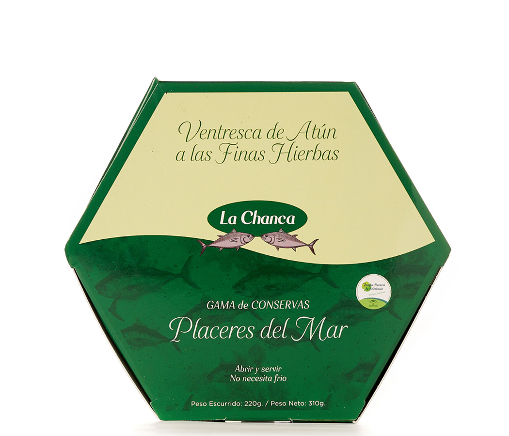 ventresca finas hierbas Ventresca de atún las finas hierbas La Chanca: gama Cocinados con Cariño