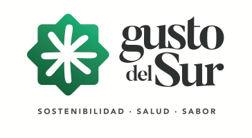 Logotipo de Gusto del Sur con emblema verde